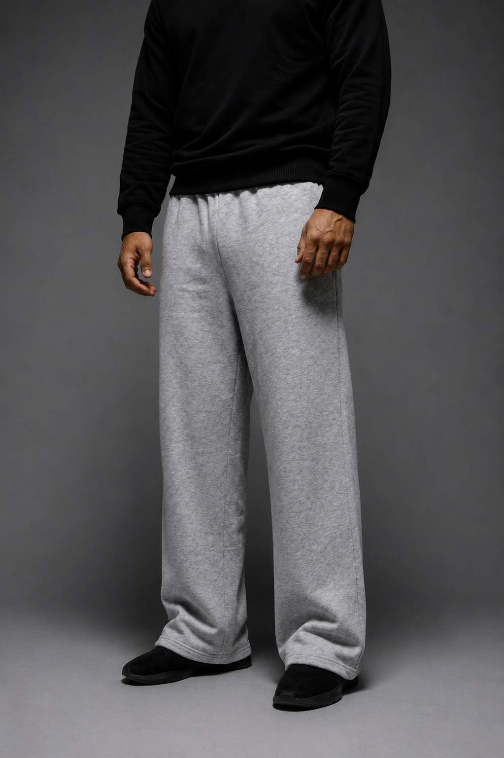 Grey Wide leg sweatpants